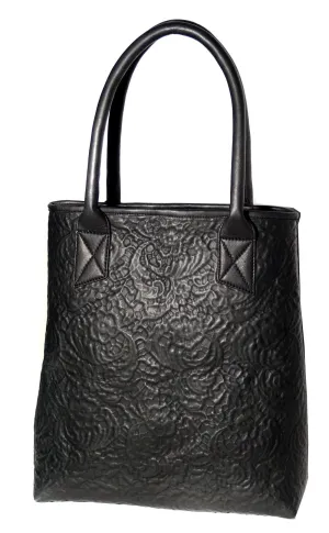 Women Black Leather Ladies Shoulder Shoppers Bag- New